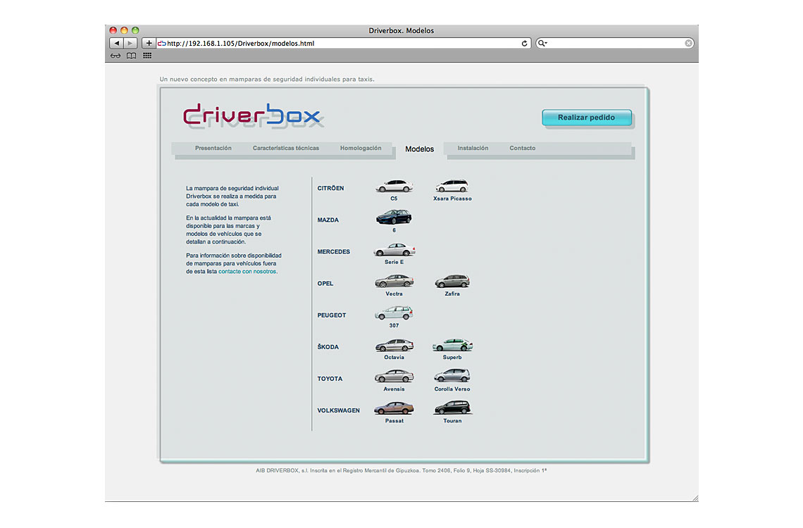 Driverbox website