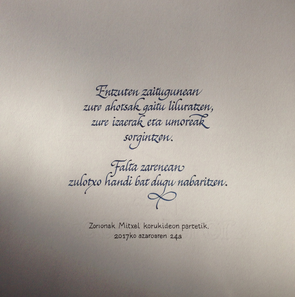 Calligraphy - Homage to Mitxel